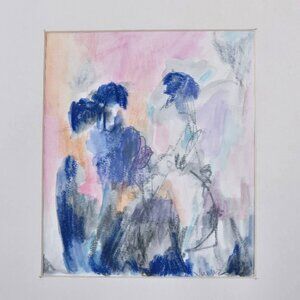 Original Watercolor Painting Hand Signed Varaz Contemporary Modern Art New